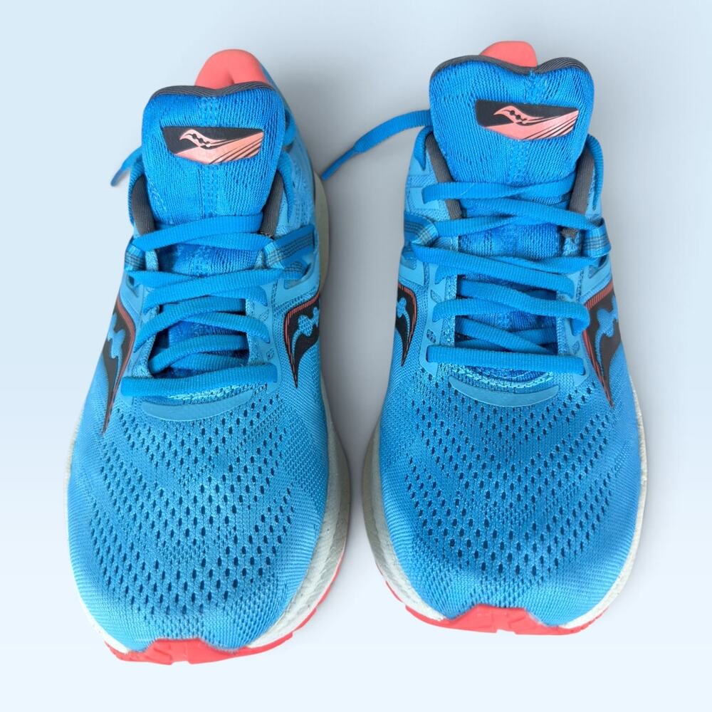 Saucony Triumph 20 Women’s Running Shoes Ocean Coral Blue Size 8.5 - Picture 3 of 12